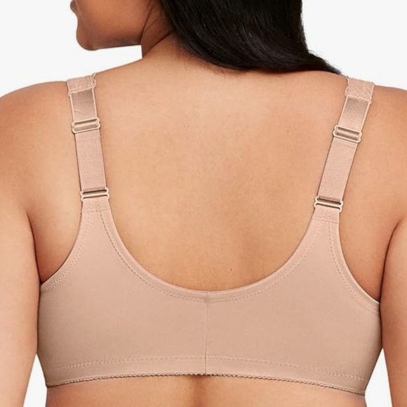 Glamorise 46C front closure undrwire bra New, Cafe (beige) - Picture 3 of 9